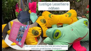 Lustige Lesetiere nähen lesekissen Schulanfang Leseknochen [upl. by Dlarej]