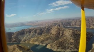 RC Float Plane Mounted on a 360 Degree Servo Contour GPS Camera Millerton Lake [upl. by Nonah740]