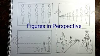 Human Figure In 1 Point PerspectivePerspective mai figure kaise banaye [upl. by Tabshey]