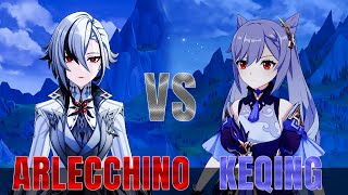 KEQING VS ARLECCHINO  Genshin Impact [upl. by Adnalue]