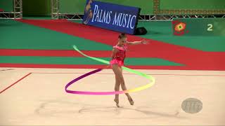 NIKOLOVA Stiliana BUL  2022 Rhythmic Worlds Sofia BUL  Qualifications Ribbon [upl. by Drehcir633]