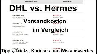 DHL Post und Hermes Preise 2020 was hat sich geändert Paket Versandkosten Preis Vergleich [upl. by Akenna]