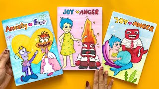 Joy x Anger  Anxiety x Fear Game Book ❤️INSIDE OUT Paper Toy  DISGUST Rescue Pregnant Joy [upl. by Lisha]