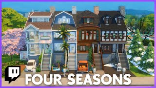 Building Seasons Inspired Townhouses in The Sims 4 Streamed 11524 [upl. by Liamaj]