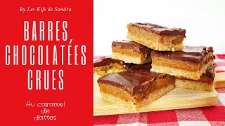 Barres healthy caramel de dattes Recette crue sans gluten et végane [upl. by Carmel]