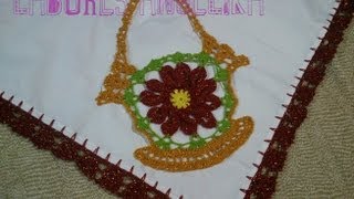 CANASTA TEJIDA A CROCHET PARA DECORAR SERVILLETAS  Labores Angélika [upl. by Dominga]