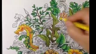 Tutorial part 3  coloring with neocolor II  coloring book Imagimorphia [upl. by Etteb]