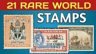 Most Expensive Stamps Seldom Offered At Auctions  Top 21 Stamps [upl. by Nnyleitak972]