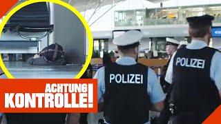 Herrenloses Gepäckstück Absperrung am Stuttgarter Flughafen  Achtung Kontrolle  Kabel Eins [upl. by Yelnik]