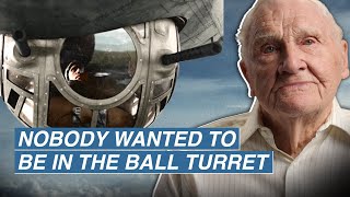 BALL TURRET Gunner on COMBAT and BAILING OUT of a B17 Bomber  Masters of the Air  Lester Schrenk [upl. by Otit]