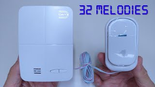 DAIYO Wired DC Digital Door Bell DDB 37 32 Melodies  Unboxing Testing amp Installation [upl. by Patt]