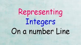 How to represent Integers on a Number Line [upl. by Akehsar]