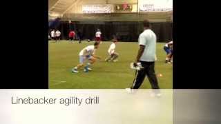 Linebacker Agility Drills [upl. by Yreffeg]