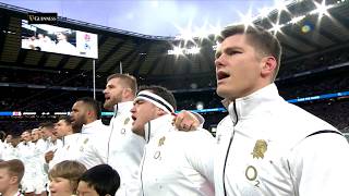 English sing Anthem in front of packed Twickenham  Guinness Six Nations [upl. by Seline]