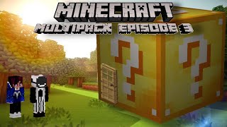 Living inside a Lucky Block Minecraft multipack Episode 3 [upl. by Klecka]