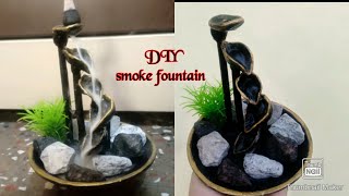 How to make smoke fountain at homeDIY backflow incense burnerDIY incense burner waterfall [upl. by Atinyl113]