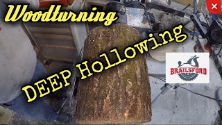 Woodturning Deep Hollowing Maple Log Milk Jug Part 1 [upl. by Nwahsirhc149]