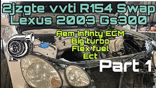 2jzgte r154 Lexus gs300 build part 1 [upl. by Atwekk]