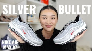 NIKE AIR MAX 97 SILVER BULLET RETURNS 2022 REVIEW amp ON FEET [upl. by Joleen]