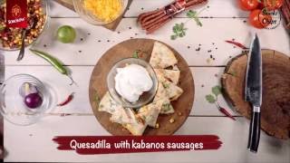 Quesadilla with Sokołów kabanos sausage [upl. by Ntsyrk]