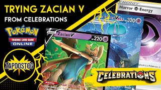 Shadow Rider Calyrex VMAX Deck With Zacian V From Celebrations Pokemon TCG [upl. by Edveh]