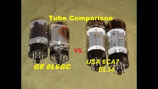 2 Vintage 6CA7 EL34 vs 2 GE USA 6L6GC Tube Comparison Peavey XXX Amp [upl. by Yttiy]