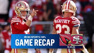 49ers start 40 for first time since 2019 with win over Cardinals  Game Recap  CBS Sports [upl. by Hgielrebma822]