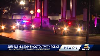 Suspect killed in shootout with police at Hollywood Casino Hotel [upl. by Alli374]