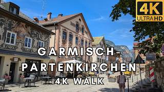 GarmischPartenkirchen Germany 4K 60fps walking tour  exploring the historic city center [upl. by Anar154]