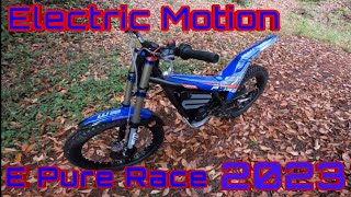 Electric Motion 2023 E pure Race trials bike review [upl. by Corso755]