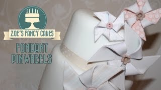 How to make fondant pinwheels How To Tutorial Zoes Fancy Cakes [upl. by Allin]