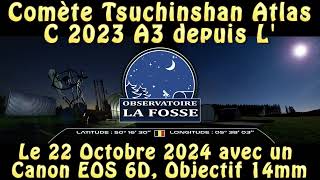 Time lapse Comète Tsuchinshanatlas C2023 A3 [upl. by Atonsah]