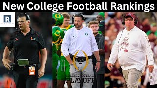 NEW Top 25 College Football Rankings  Change In College Football Playoff Picture [upl. by Retsevlys]