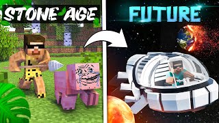 STONE AGE TO FUTURE IN MINECRAFT [upl. by Hakkeber]