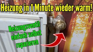 Heizungsventil reparieren in 1 Minuten kalte Heizung wieder warm [upl. by Adianez]