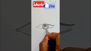 Realisic eye drawing how to draw eye sketch shortstrending shortsfeed [upl. by Yeliah]