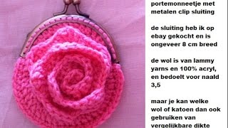 gehaakt portemonneetje met clip sluiting [upl. by Diandra540]