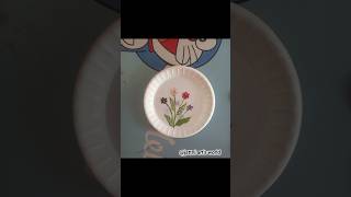 Paper plate embroidery 🪡art embroidery handmade shortfeed [upl. by Narrat]