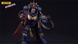 JOYTOY PRIMARIS CAPTAIN IN GRAVIS ARMOUR WARHAMMER 40K ULTRAMARINES 118 figure unboxing JT2177 [upl. by Vladimir702]