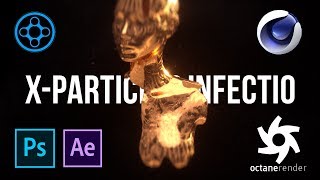 How To Create A Daredevil Inspired Liquid Pouring Effect Using X Particles Infectio Cinema4D Octane [upl. by Bever]