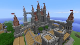 Building a Huge Fantasy Castle  Minecraft Beta 173 18 [upl. by Botti]