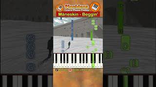 Måneskin Madcon  Beggin  Piano Tutorial [upl. by Eelsha]