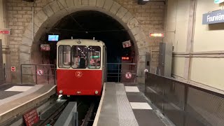 Funiculaire de Lyon  Ligne F2 Voyage dans un Type Fourvière 2 de Vieux Lyon à Fourvière [upl. by Tomlin363]