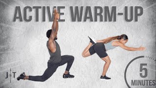 5 Minute ActiveDynamic WarmUp Stretch [upl. by Aivad]