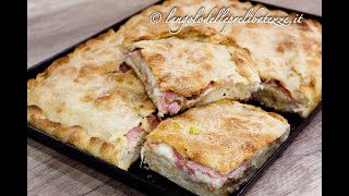 Scacciata con tuma prosciutto ed acciughe Ricetta con lievito madre [upl. by Kcin622]