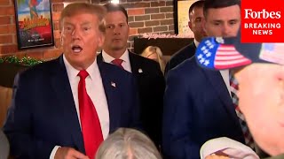 WATCH Trump Surprises Iowa Voters With Visit To Restaurant [upl. by Atnes]