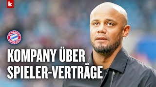 Kompany lächelt quotSpielen dreimal zu null und ich bekomme Fragen zu Sanéquot  München  Berlin [upl. by Tehc]