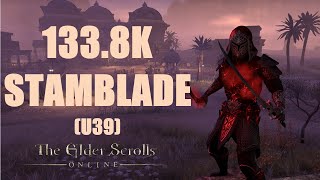 ESO  Stamina Nightblade 1338k PvE DPS Build  U39 [upl. by Enirolf]