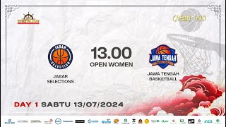 CHENGHOO CUP 2024  OPEN WOMEN JABAR SELECTIONS VS JAWA TENGAH BASKETBALL [upl. by Rodolfo475]