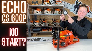 Echo CS600P Chainsaw  WHY Wont It START  Lets Take a Look [upl. by Ahseryt570]